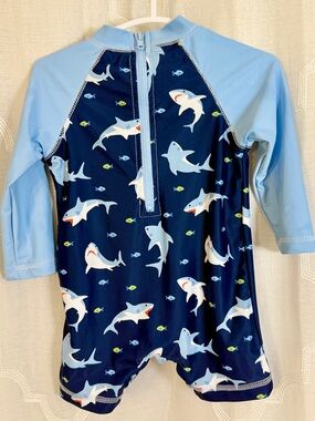 Little Me Baby Shark Rash Guard One Piece | 12 Months 🐳🐋🦈